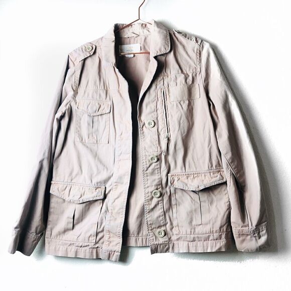EUC J. Crew Classic Twill Tan Chino Jacket 4 - Picture 1 of 6